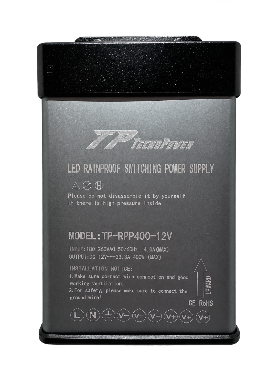 TECNOPOWER Yağmur Korumalı Adaptör – 12V, 400W