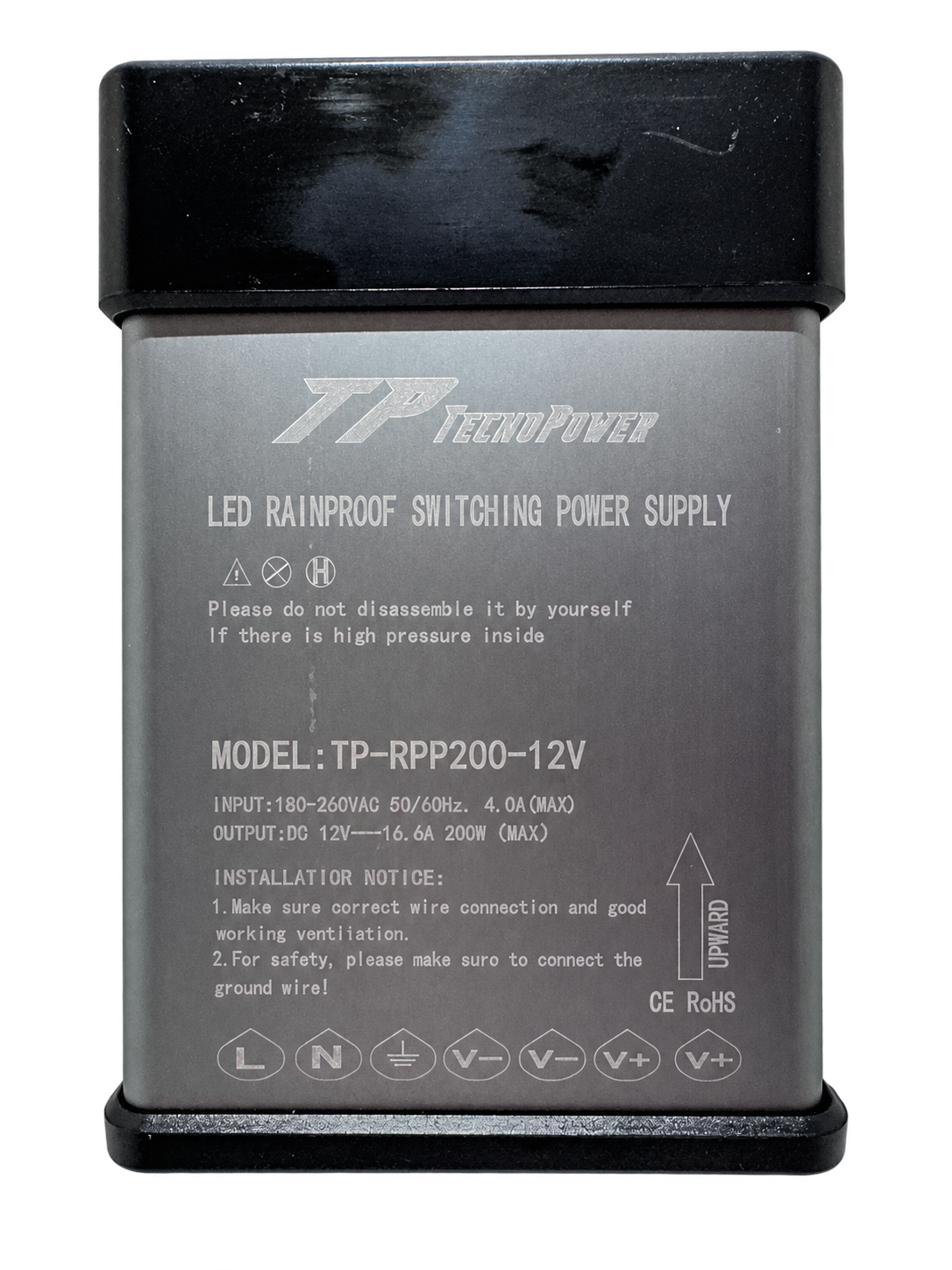 TECNOPOWER Yağmur Korumalı Adaptör – 12V, 200W