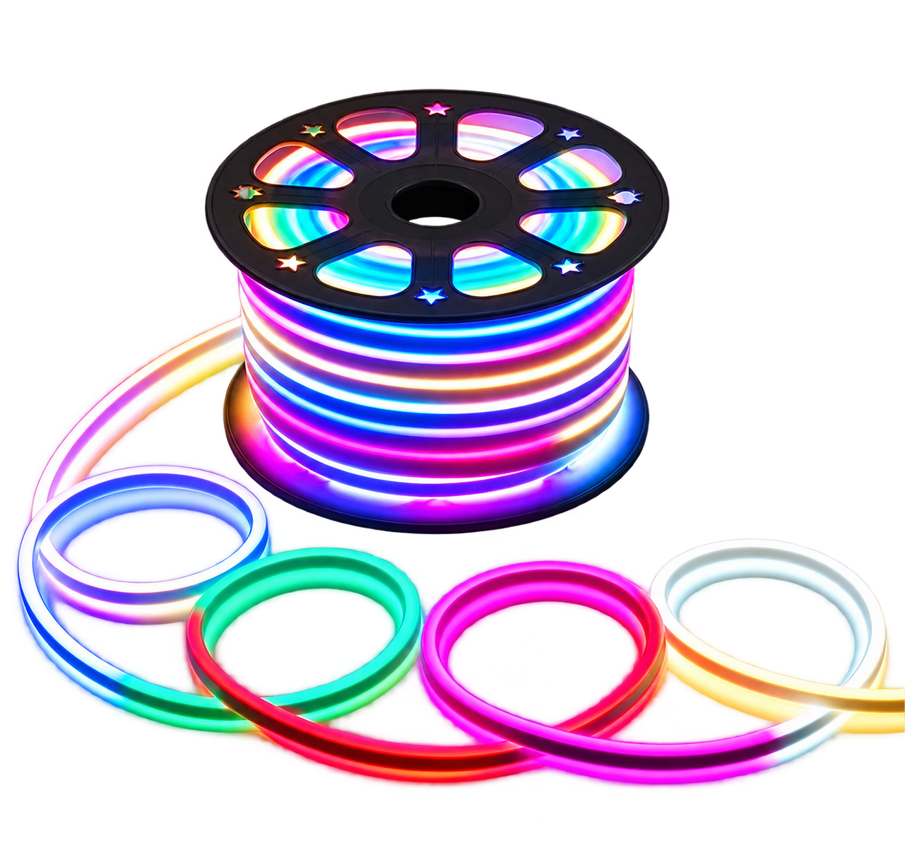 TECNOWORLD 12V RGB Silikon Neon LED – 8×16 mm