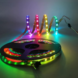 12V TECNOWORLD 10MM SİYAH PCB 5050 RGB MAGİC LED 60LED 5MT PREMİUM