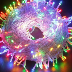 10 METRE STRİNG İP LED İP44 YILBAŞI SÜSLEMELESİ 100 LEDLİ ŞEFFAF KABLO SABİT IŞIK